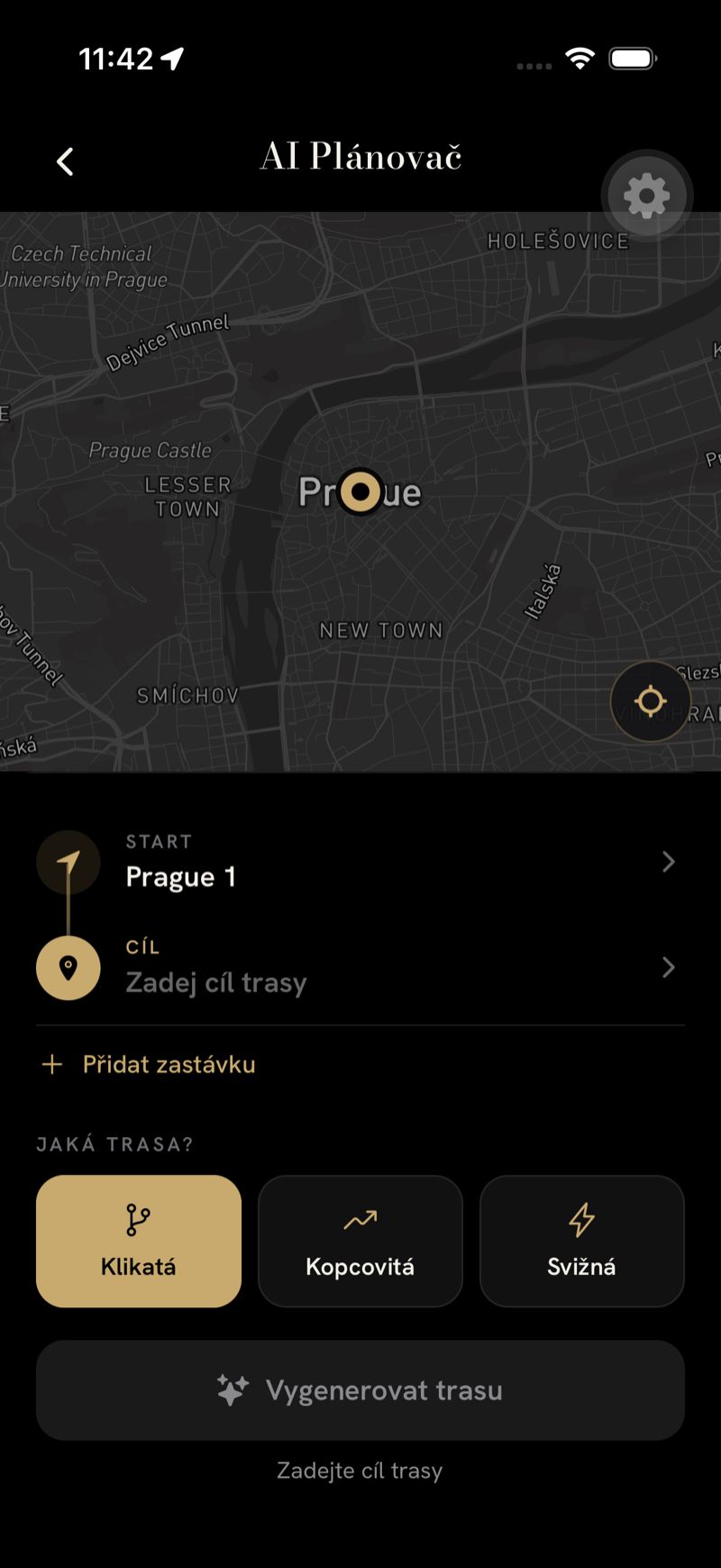 Plánování trasy v Rivo
